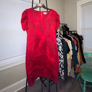 Brand New Size 14 Calvin Klein Vibrant Red Dress